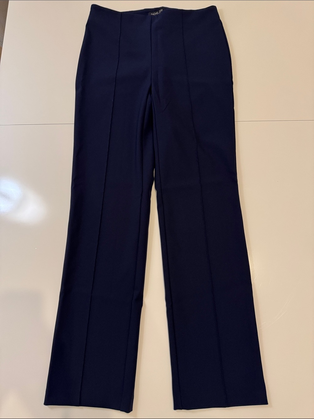 Rachel Zoe Dark Navy High-Rise Wide-Leg Trousers